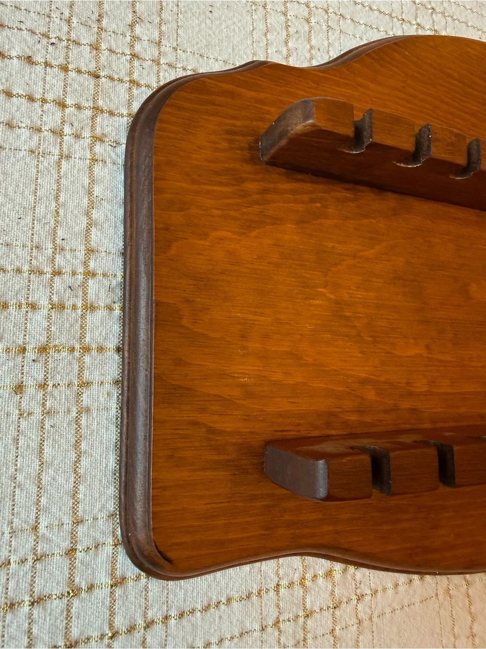 Vintage wood souvenir spoon display rack